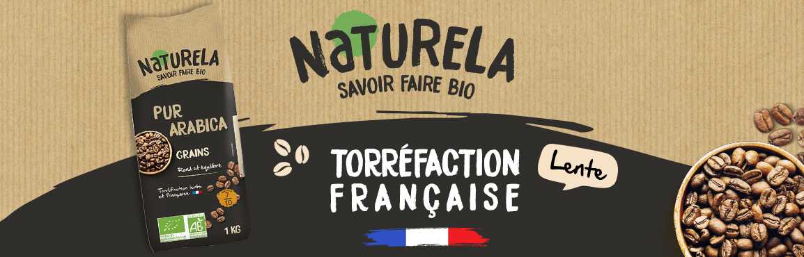 NATURELA - Café Grains Bio - Café Arabica Bio - Torréfaction Lente